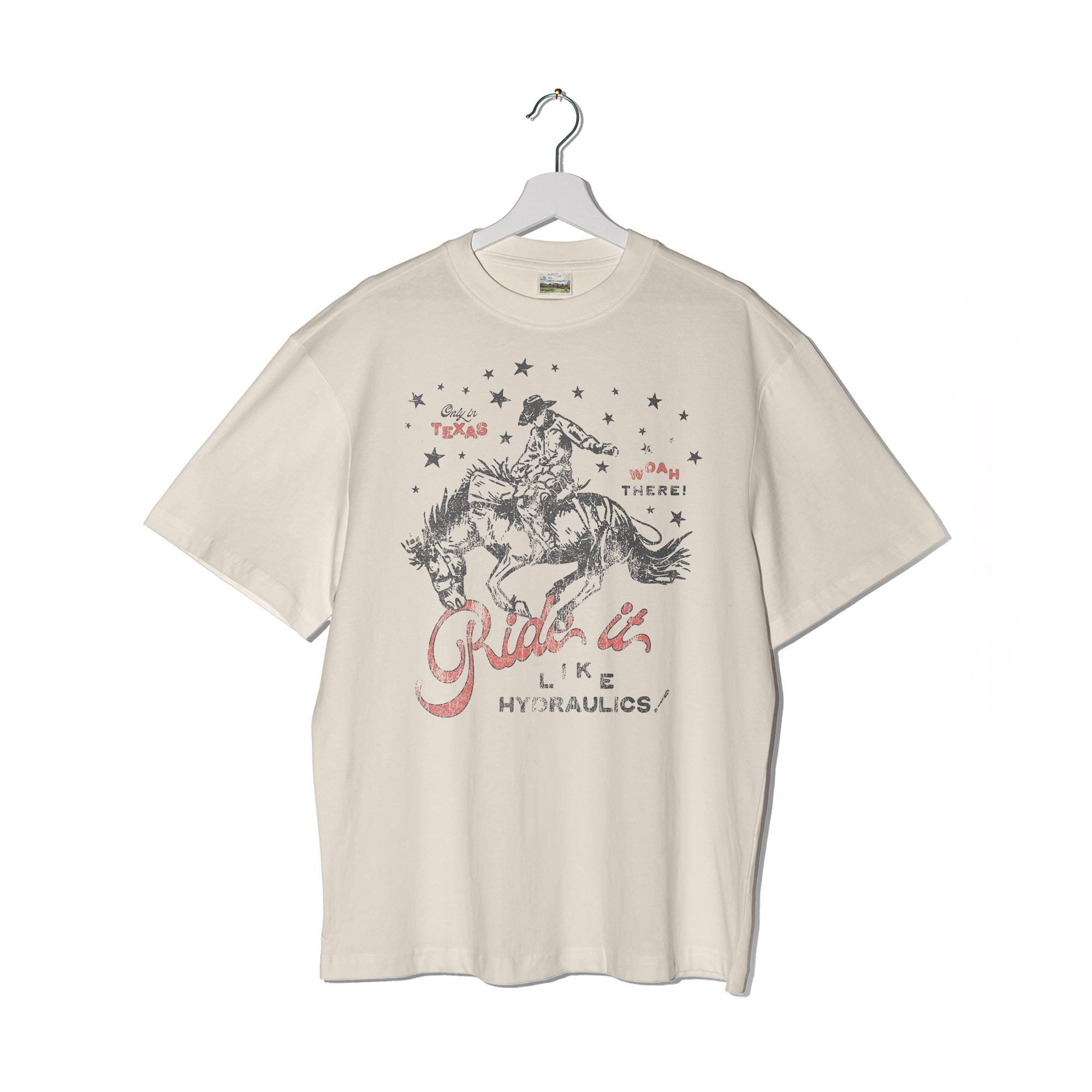 Ride It Like Hydraulics Vintage Tee, Comfort Colors, Unisex, Cowboy, Cowgirl, Western