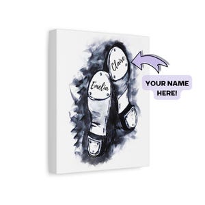 Zapatos de claqué personalizables, regalo para bailarina, zapatos de claqué, arte de pared, regalo para recital, zapatos de claqué para niña, regalo para niña, zapatos de baile para hija