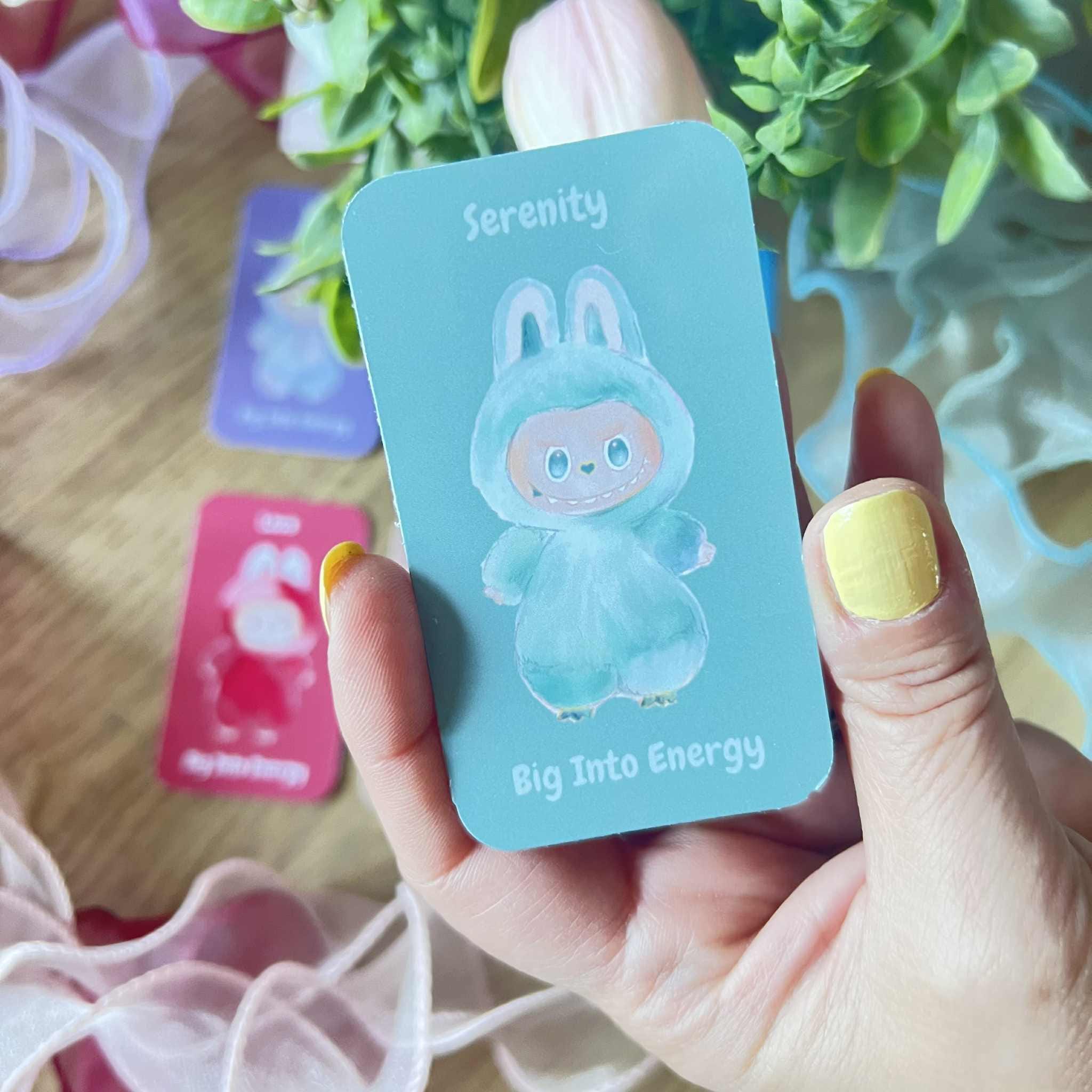 aaa様　love+luck+hope+serenity Labubu Big Into Energy Collecting Trading Cards, Handmade