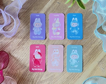 Labubu Big Into Energy Collecting Trading Cards, Handmade