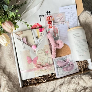 Mystery Blind Date met een boekendoos Spa-cadeaumand voor haar leesgrage zelfzorgdoos voor boekenwurmcadeau Thriller Book Reader-cadeauset Book Lover