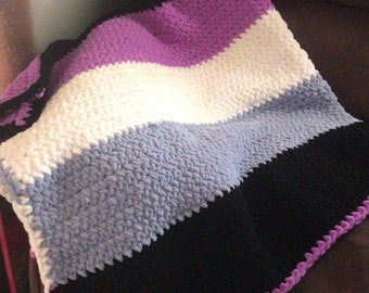 Asexual Pride Flagge häkeln Decke - Handgemachtes LGBTQ Geschenk