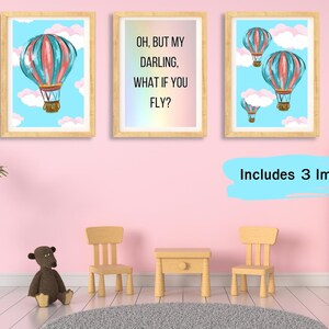 Hot Air Balloon Nursery Wall Art | Nursery Decor | Nursery Prints | Kids Room Decor | Playroom Decor | Whimsical Wall Art | Wall Art Print