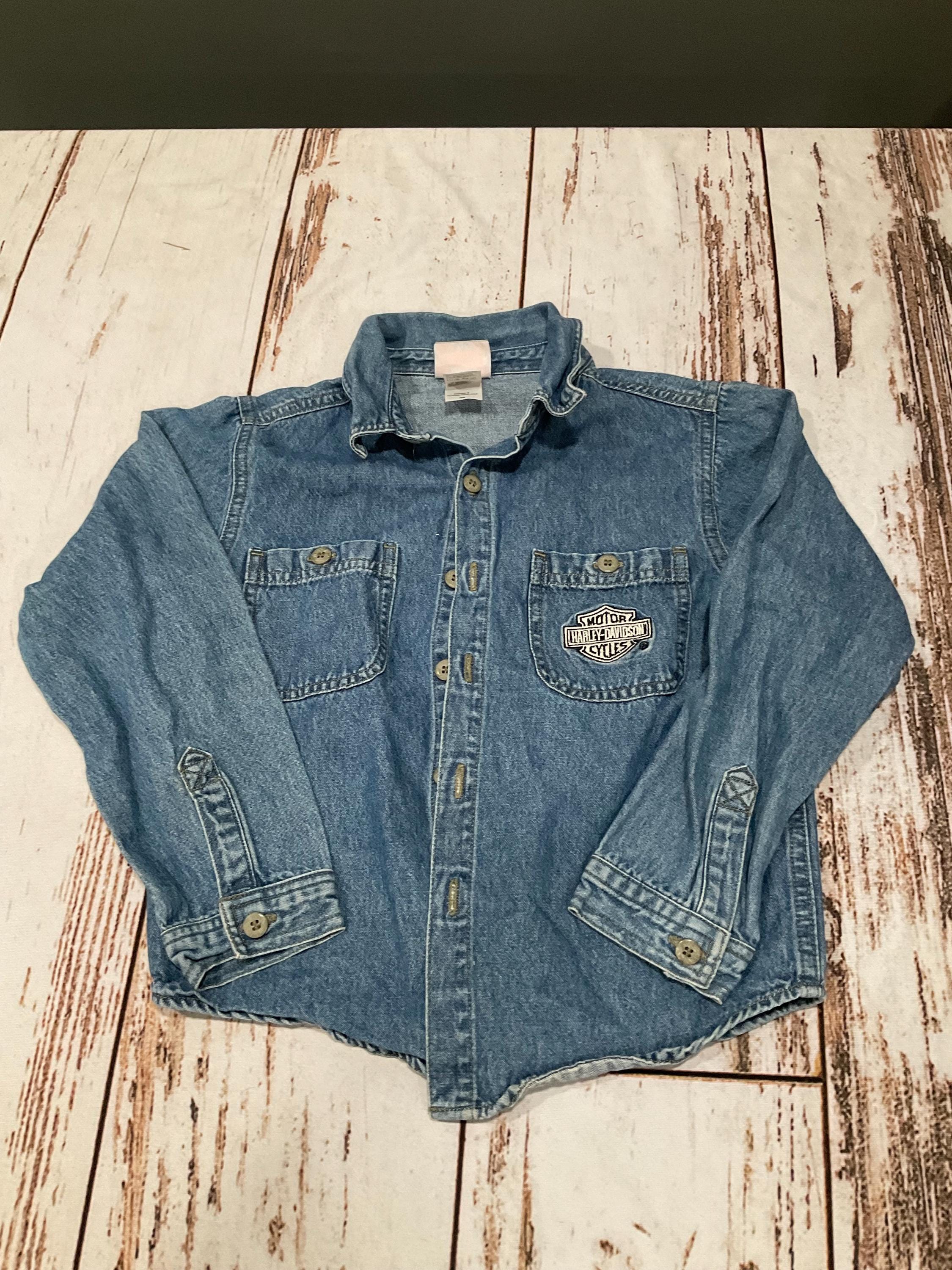 Denim Harley Shirt - Etsy