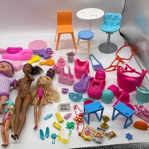 Assortment Of Dolls, Doll Furniture And Accessories