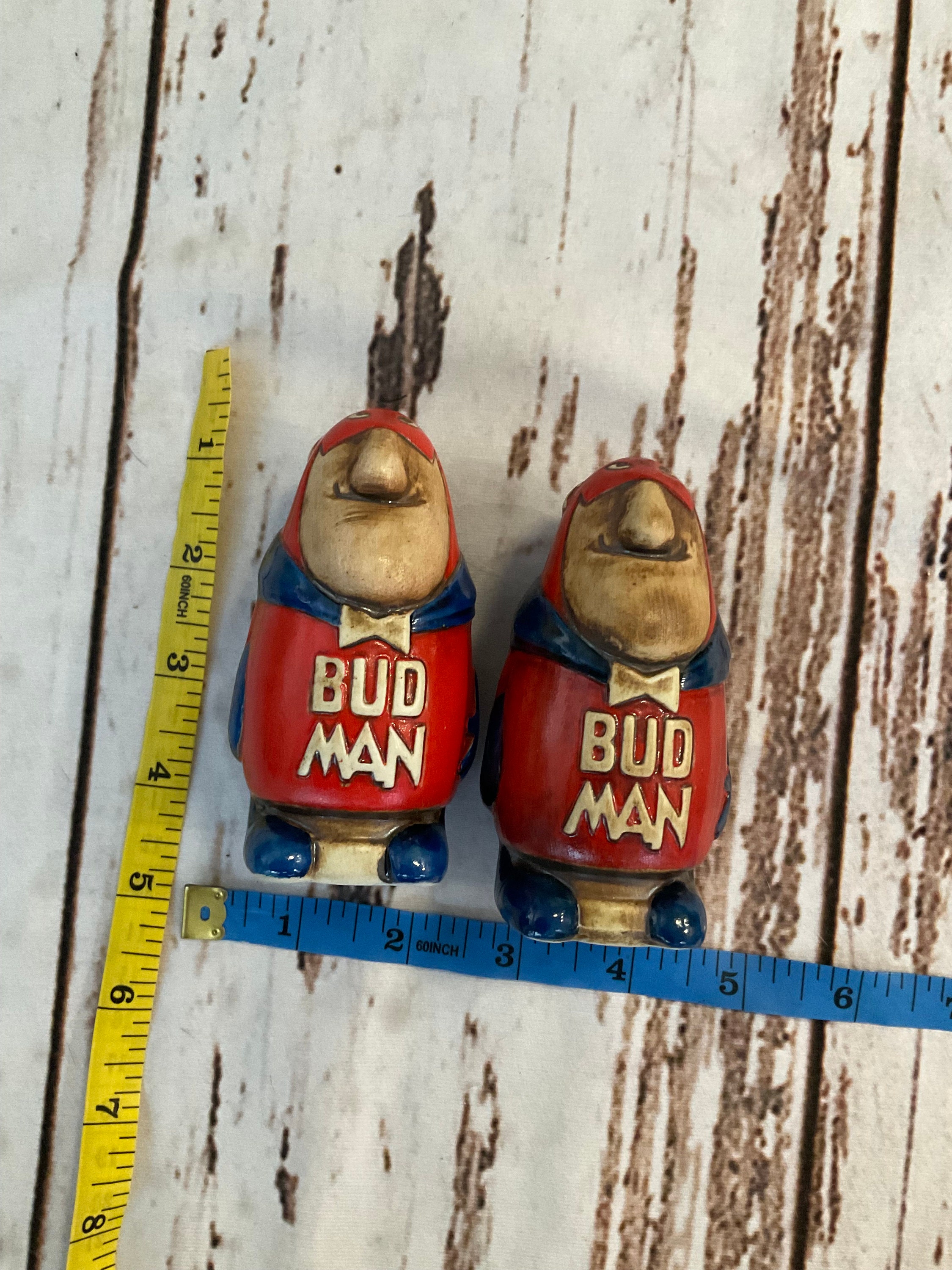 1975 Vintage Budweiser Bud Man Salt and Pepper Shakers - Etsy
