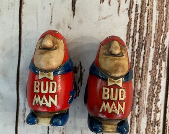 1975 Vintage Budweiser Bud Man Salt and Pepper Shakers - Etsy