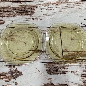 Vintage Yellow Plates