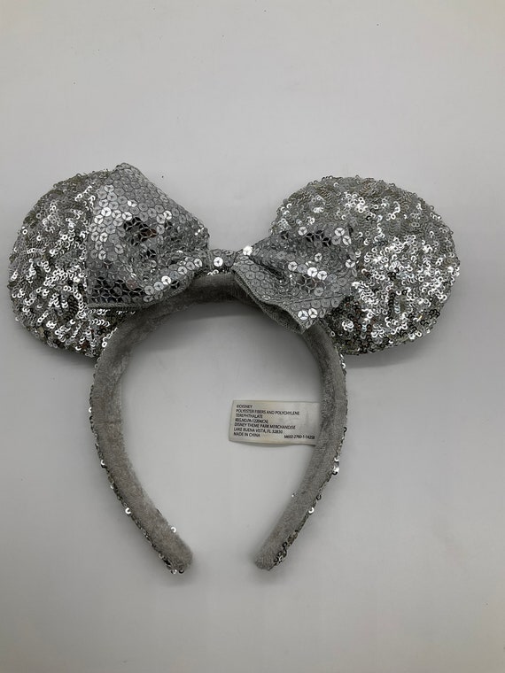Disney Silver Sequins Minnie Mouse Ears