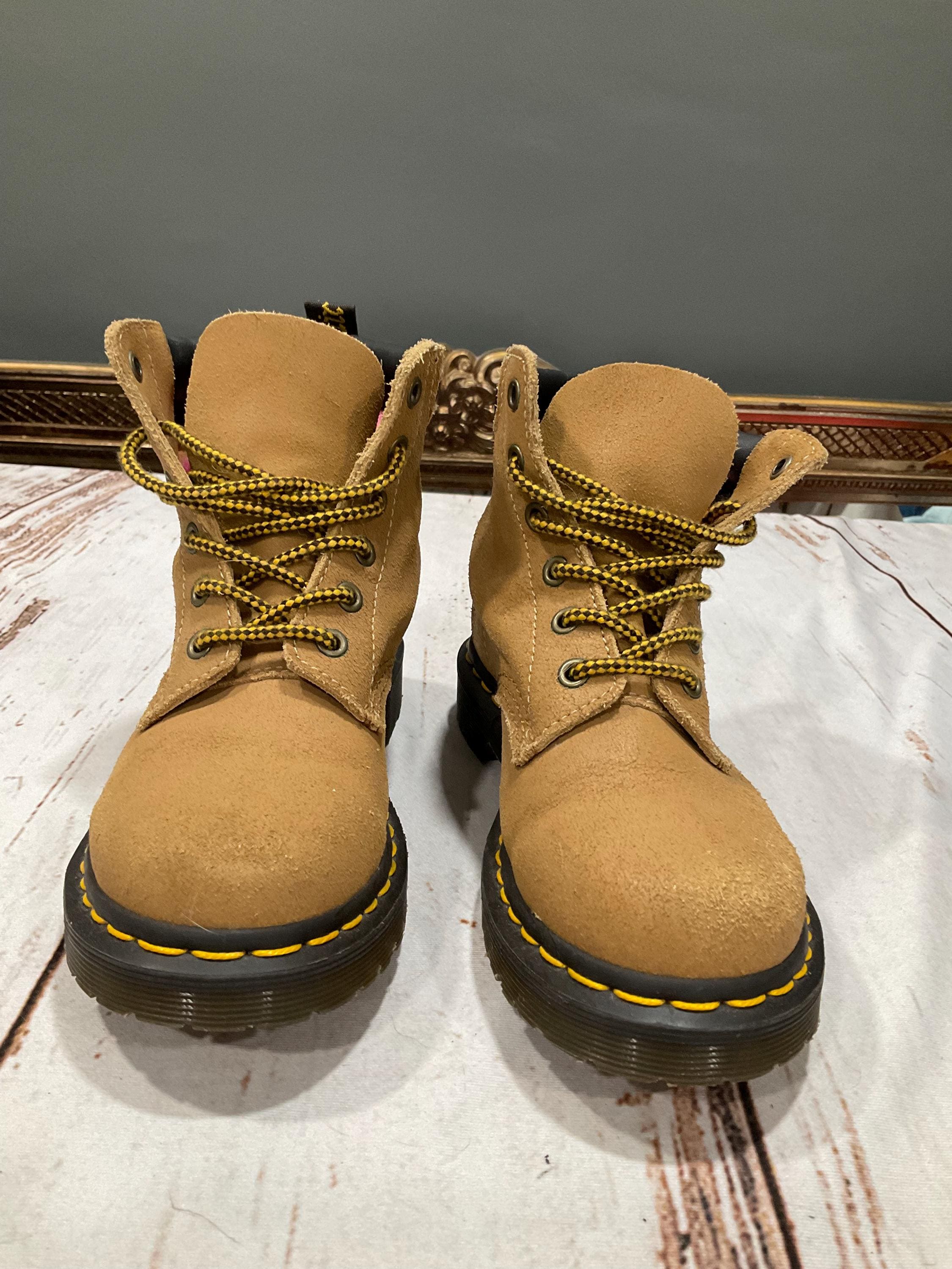 Womans Martens 939 Greasy Suede Tan Boots