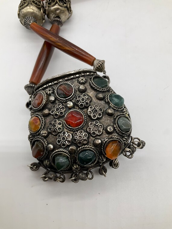 Vintage Tibetan Metal Coin Purse/Necklace - image 3