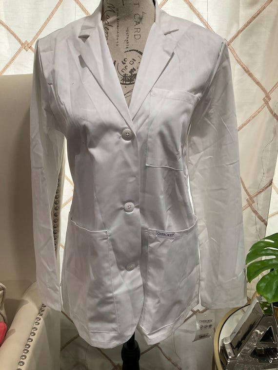 White Cherokee Scrubs Professional Whites Women Lab Coat