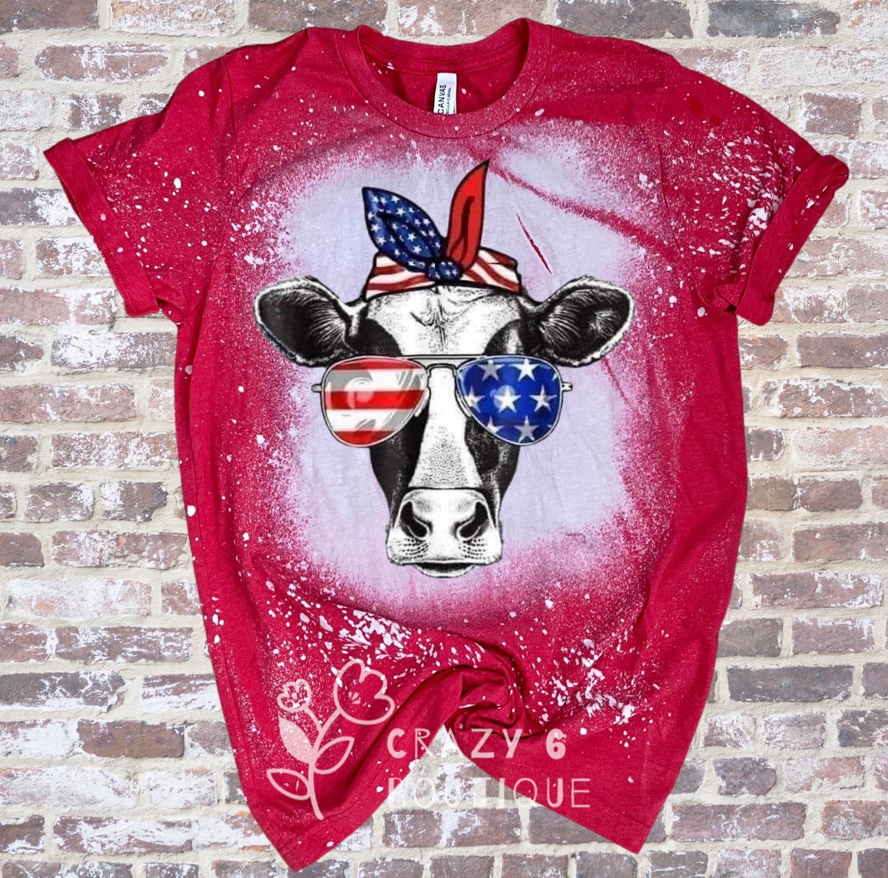 4th of july cow shirt