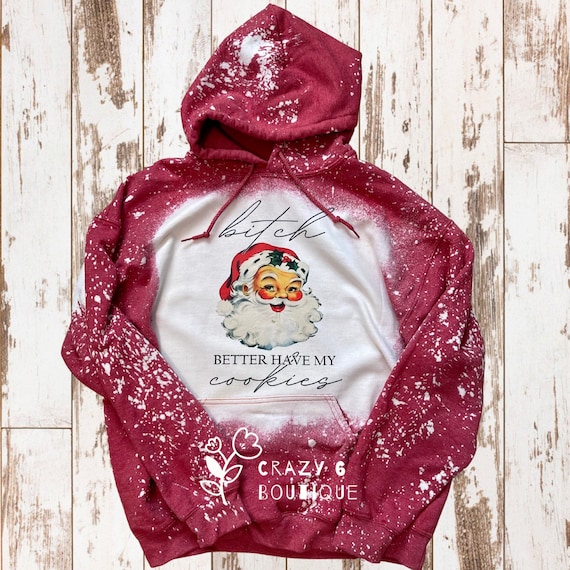 Cookies Hoodie Bleached Sweatshirt - Etsy