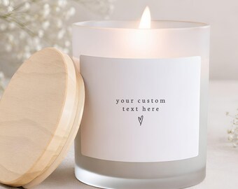 Custom Text Candle Personalizable Candle Gift Customized Candles Personalized Text or Quote Birthday Present Christmas Gifts Friends Team