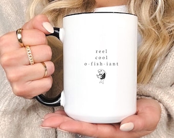 Funny Officiant Mug Marriage Officiant Proposal Gift Custom Fisherman O-Fish-Iant Personalized Wedding Party Minister Thank You Gifts