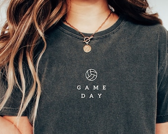 Volleyball Game Day Shirt- Comfort Colors Volleyball Mom Shirt- Volleyball Mom Tee- Coach Mom Gift- Volleyball Team Shirt- Minimal Oversized