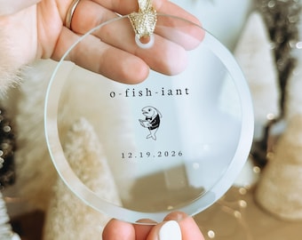 Funny Officiant Ornament Marriage Officiant Proposal Gift Custom Fisherman O-Fish-Iant Personalized Wedding Party Minister Thank You Gifts