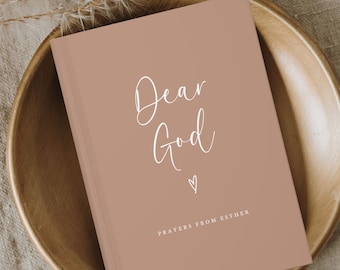 Custom Prayer Journal, Christian Gift for Women, Dear God Notebook, Faith Diary, Personalized Journal