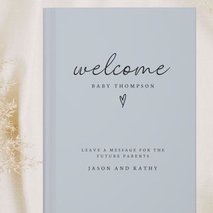 Księga Gości na Baby Shower - Powitalny Dziennik Dziecka - Niestandardowa Księga Gości - Spersonalizowany Dziennik Imion - Życzenia dla Dziecka - Porady dla Rodziców - Porady dotyczące Dziecka