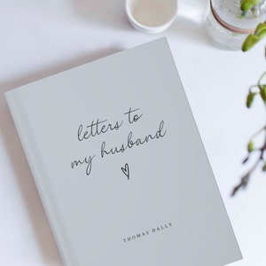 Caderno de cartas para meu marido - querido marido - diário com nome personalizado - presente de casamento personalizado para o marido - presentes de aniversário de papel da esposa