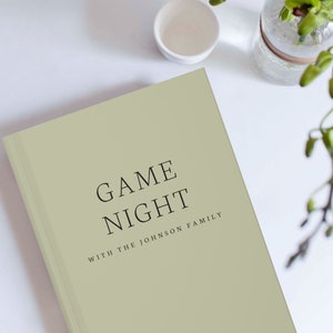 Game Night Score Book- Personalized Game Lover Gift- Custom Score Keeping Record Book- Game Room- Family Game Night- Board Game Lover Gifts