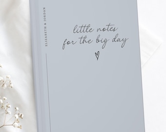 Custom Wedding Notebook Little Notes For The Big Day Book Engagement Gift Personalized Couple Journal Bridal Shower Gifts for Future Bride