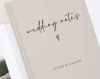 Personalized Wedding Notes Journal Future Bride Notebook Wedding Planning Book Engagement Present Bridal Shower Gift Keepsake for Engaged