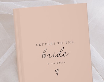 Cartas al cuaderno de la novia- Querido diario de la novia- Diario de fecha personalizado- Regalo de diario personalizado- Regalo de despedida de soltera- Regalo de boda de la novia
