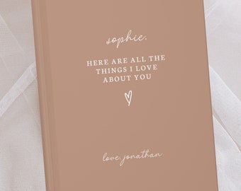 Personalized Couple Notebook- Love Letters Journal, Custom Anniversary Gift, Paper Gift for Husband Wife, Memories Together, Wedding Gifts