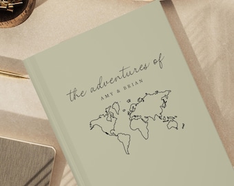 Personalized Travel Journal Custom Couple Adventure Journal World Travel Bucket List Notebook Camping Journals Camper Book Trip Planner Gift