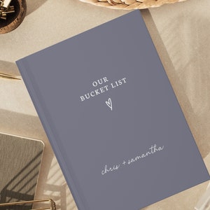 Taccuino personalizzato per coppia - Regalo di anniversario in carta personalizzata - Il nostro libro con la lista dei desideri - Ricordo di coppia - Ricordi insieme - San Valentino
