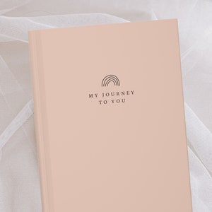 Cuaderno Mi viaje hacia ti - Diario de embarazo - Diario de bebé arcoíris - Cuaderno de bebé de FIV - Cartas a mi futuro hijo - Diario de infertilidad como regalo