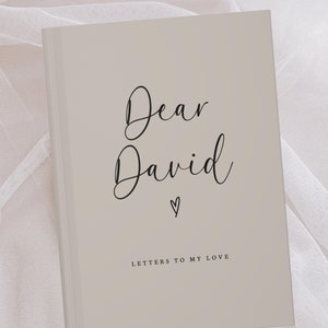 Cuaderno personalizado Cartas a mi amor - Diario con nombre personalizado - Regalo de aniversario de bodas personalizado para San Valentín para esposo y esposa - Regalos para él