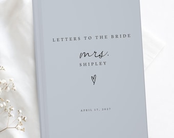 Personalized Bride Journal Future Mrs Last Name Notebook Bridal Shower Guest Book Gift Keepsake for Engaged Wedding Day Gifts for Brides