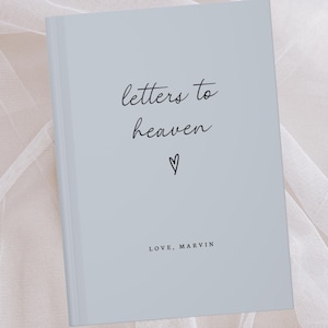 Caderno Cartas para o Céu - Diário de luto personalizado - Perda personalizada da mãe, pai, avó, avô, amor, amigo, presente memorial - presentes de lembrança