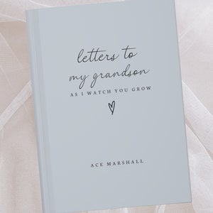 Cuaderno de cartas a mi nieto - Diario para mi nieto - Diario con nombre personalizado - Regalo de diario personalizado - Regalo de la abuela - Recuerdo del abuelo