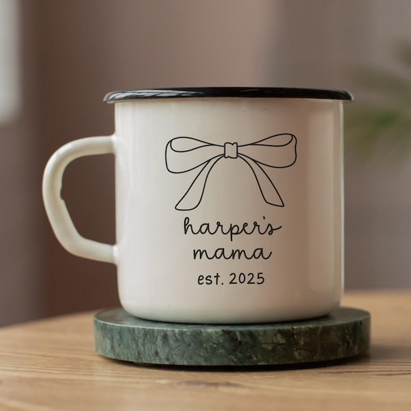 Mug avec nom personnalisé maman, nouvelle maman cadeau coquette personnalisée cadeaux baby shower, future fille parent, première fois maman fête des mères anniversaire mamans