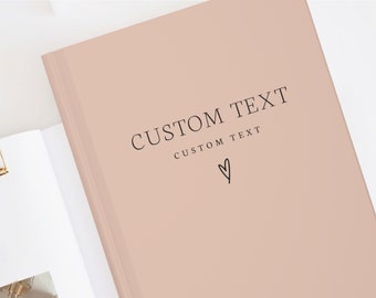 Personalized Notebook- Custom Text Notebook- Custom Journal- New Parents Gift- Custom Book with Own Text- Custom Logo Book- Quote Notebook