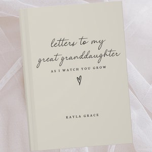 Cartas para minha bisneta Caderno personalizado - Diário personalizado para querida neta Presente - Presentes para bisavós e avôs - Avós