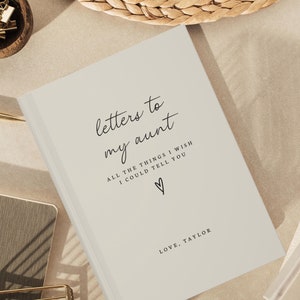 Cartas a mi tía Cuaderno personalizado- Pérdida personalizada de la tía Grief Journal- Regalo conmemorativo de la tía- Regalo de recuerdo tías- Regalo para el duelo