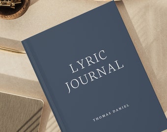 Personalized Lyric Journal- Lyrical Writer Gift- Custom Songwriters Notebook- Musician Song Diary- Writing Music Book- Songwriting Journal
