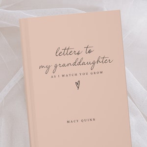 Cartas a mi cuaderno de nieta- Querido diario de nieta- Diario de nombre personalizado- Regalo de diario personalizado- Regalo de recuerdo de la abuela