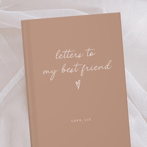 Cartas a mi cuaderno de mejor amigo- Regalo personalizado de Bestie- Diario de amistad personalizado- Regalo de Navidad de cumpleaños- Amigos de larga distancia