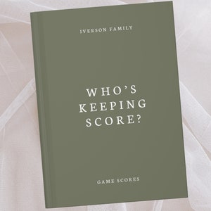 Custom Game Night Score Book- Personalized Game Lover Housewarming Gift- Score Keeping Record Book- Family Game Room- Board Game Lover Gifts