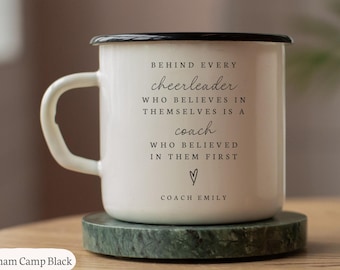 Custom Cheer Coach Mug Personalized Gift for Cheerleader Coaches Thank You Cheer Team Gift Cheerleading Coffee Cup Competition Season Gift