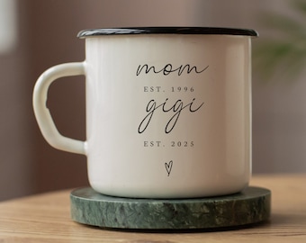 Personalized Grandma Mug- New Grandma Mug Est 2025 2026 Gift- Custom Name Future Gigi Pregnancy Announcement- First Time Nana Mimi Cup Gifts
