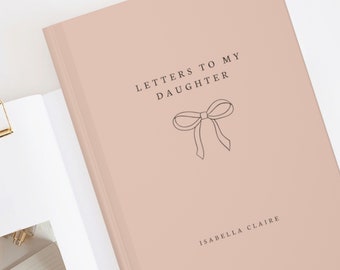 Letters To My Daughter Bow Journal Personalized Name Memory Book Custom Baby Girl Shower Gift for New Mom Keepsake Journals Birthday Letters