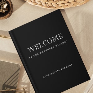 Airbnb Guest Book- Rental House Check In- Welcome Book- Vacation Home Guestbook- Vacation Rental- VRBO- Housewarming Gift- Hotel Sign In
