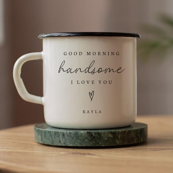 Personalized Mug from Girlfriend Wife Custom Gifts for Husband Unique Present Morning Coffee Cup Boyfriend Valentines Day Funny Gift for Him